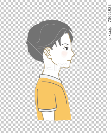 Tシャツを着た少年横顔 Tシャツを着た少年横顔 78661928
