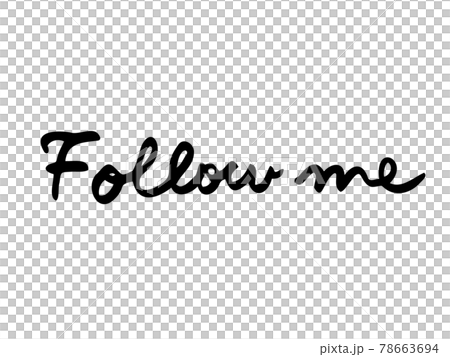 Follow me with cute characters / handwritten characters Follow me with cute characters / handwritten characters 78663694