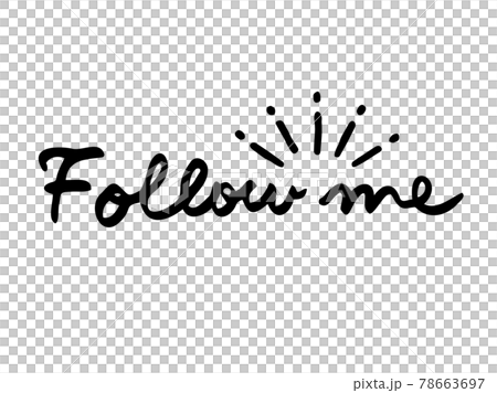 Follow me with cute characters / handwritten characters Follow me with cute characters / handwritten characters 78663697