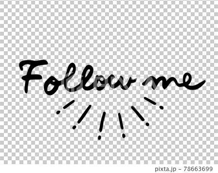 Follow me with cute characters / handwritten characters Follow me with cute characters / handwritten characters 78663699