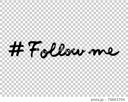 Follow me with cute characters / handwritten characters Follow me with cute characters / handwritten characters 78663704