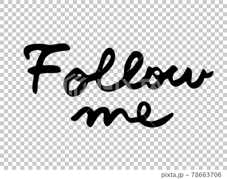 Follow me with cute characters / handwritten characters Follow me with cute characters / handwritten characters 78663706