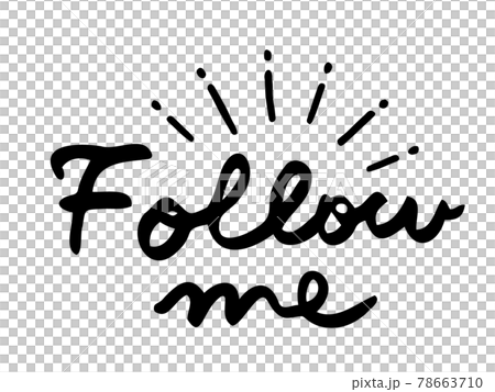 Follow me with cute characters / handwritten characters Follow me with cute characters / handwritten characters 78663710