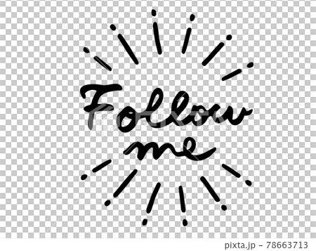 Follow me with cute characters / handwritten characters Follow me with cute characters / handwritten characters 78663713