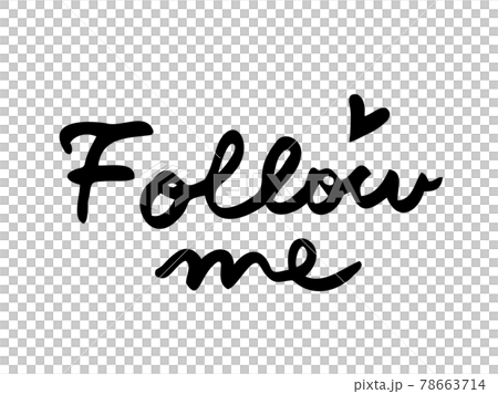 Follow me with cute characters / handwritten characters Follow me with cute characters / handwritten characters 78663714