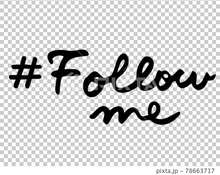 Follow me with cute characters / handwritten characters Follow me with cute characters / handwritten characters 78663717