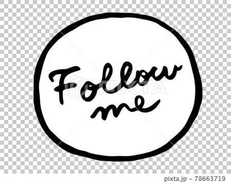 Follow me with cute characters / handwritten characters Follow me with cute characters / handwritten characters 78663719