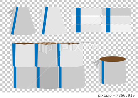 色々な形態の土のう 78663919