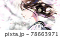 横顔の女学生イラストのカラー版 78663971