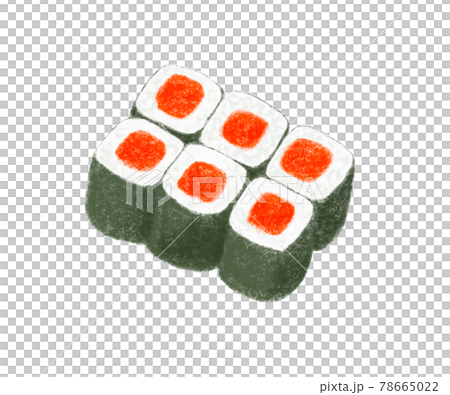かわいいお寿司のイラスト_鉄火巻き 78665022