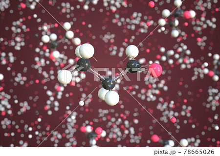 Propionaldehyde molecule made with balls, conceptual molecular model. Chemical 3d rendering Propionaldehyde molecule made with balls, conceptual molecular model. Chemical 3d rendering 78665026