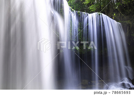 美しい水のカーテンに癒やされる鍋ヶ滝 (熊本県小国町) 美しい水のカーテンに癒やされる鍋ヶ滝 (熊本県小国町) 78665693