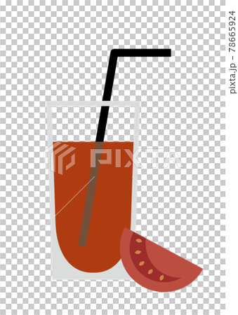 切番茄和番茄汁的插圖 78665924