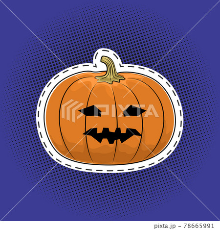 Carved scary pumpkin 78665991