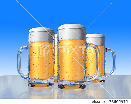 ビール　生　ジョッキ　夏 78666956
