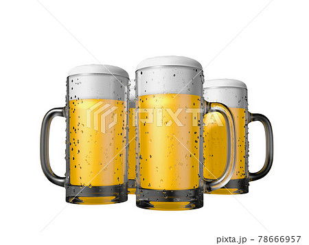 ビール　生　ジョッキ　夏 78666957