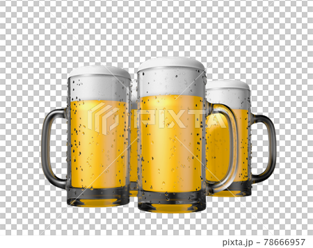 ビール　生　ジョッキ　夏 78666957