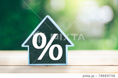 Mortgage rates business concept of investment housing real estate interest rates 3d home appraisal. 78669748