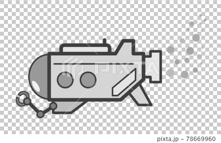 水中で探査中の潜水艇のイラスト 78669960