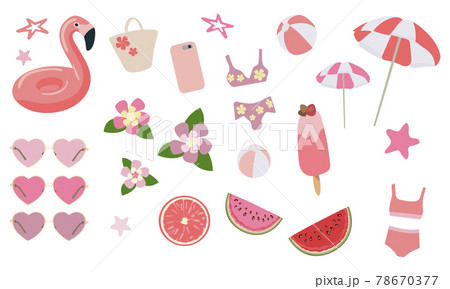 夏のイラストセット(1) 78670377