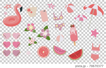 夏のイラストセット(1) 78670377