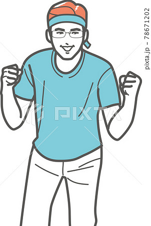 応援する男性① 78671202