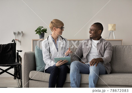 Doctor checking patient, home service and health care Doctor checking patient, home service and health care 78672083