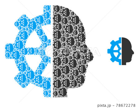 Cyborg Gear Recursion Icon Mosaic 78672278