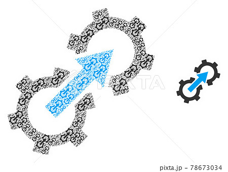 Gear Integration Recursive Icon Composition 78673034