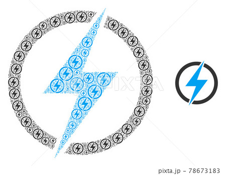 Electricity Fractal Icon Mosaic Electricity Fractal Icon Mosaic 78673183