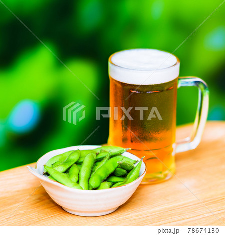 ビール　枝豆　アウトドア【 夏 の イメージ 】 78674130