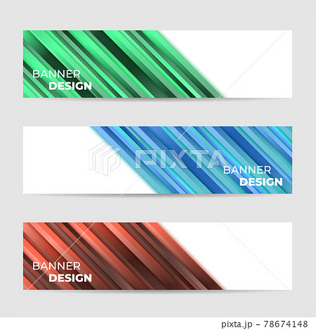 Abstract design banner web template collection. 78674148
