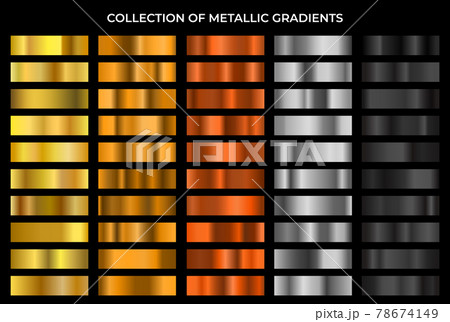 Big set of gold bronze silver and black gradients. Big set of gold bronze silver and black gradients. 78674149