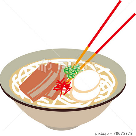 沖縄そばのイラスト素材