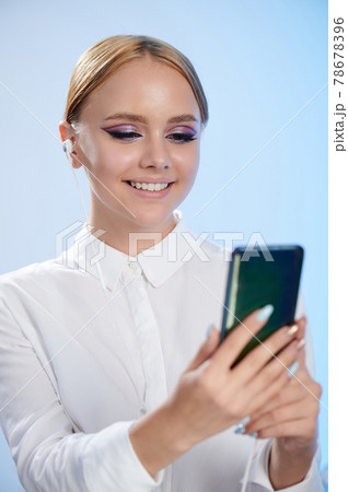 Young woman on video call 78678396