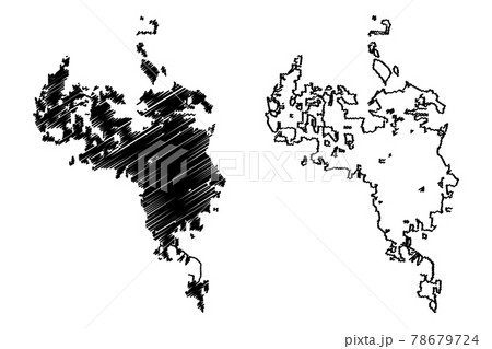 Cary City, North Carolina (United States cities, United States of America, usa city) map vector illustration, scribble sketch City of Cary map 78679724