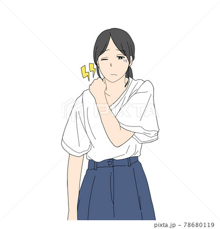 肩が凝っている女性 肩が凝っている女性 78680119