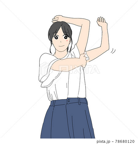 腕を回す女性 腕を回す女性 78680120