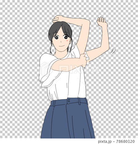 腕を回す女性 腕を回す女性 78680120