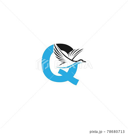 Letter Q with duck icon logo design illustration Letter Q with duck icon logo design illustration 78680713