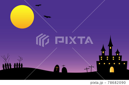 ハロウィン 背景イラスト 影絵風 ハロウィン 背景イラスト 影絵風 78682090