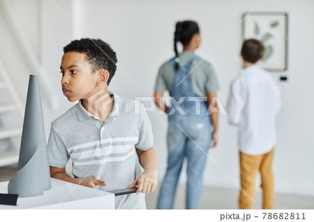 Schoolboy in Modern Art Gallery Schoolboy in Modern Art Gallery 78682811