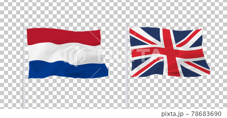 英國和荷蘭國旗 78683690