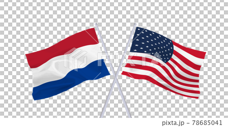 アメリカとオランダの国旗 アメリカとオランダの国旗 78685041