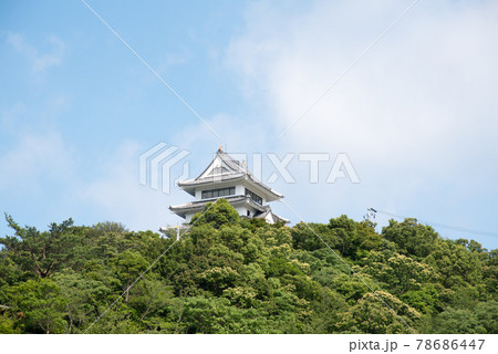 初夏の日和佐城跡に建つ天守閣 初夏の日和佐城跡に建つ天守閣 78686447