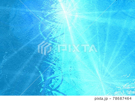 キラキラ 発光 ガラス調 背景 壁紙 青系 のイラスト素材