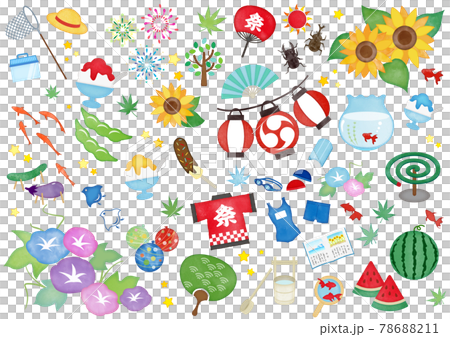 水彩 夏休みのイラスト 水彩 夏休みのイラスト 78688211