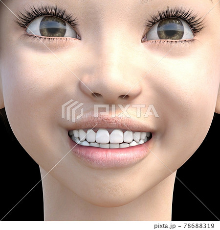 ホワイトニングイメージ 歯の美白 perming3DCGイラスト素材 ホワイトニングイメージ 歯の美白 perming3DCGイラスト素材 78688319