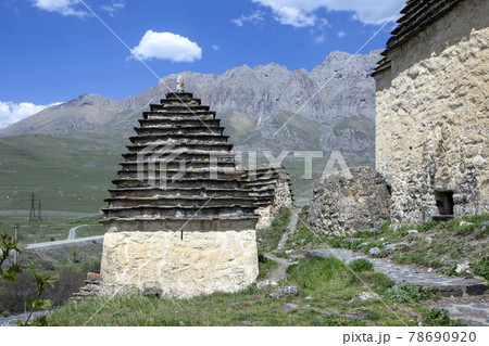Tower-type crypts. Dargavs. North Ossetia. Russia Tower-type crypts. Dargavs. North Ossetia. Russia 78690920
