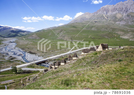 Tower-type crypts. Dargavs. North Ossetia. Russia Tower-type crypts. Dargavs. North Ossetia. Russia 78691036